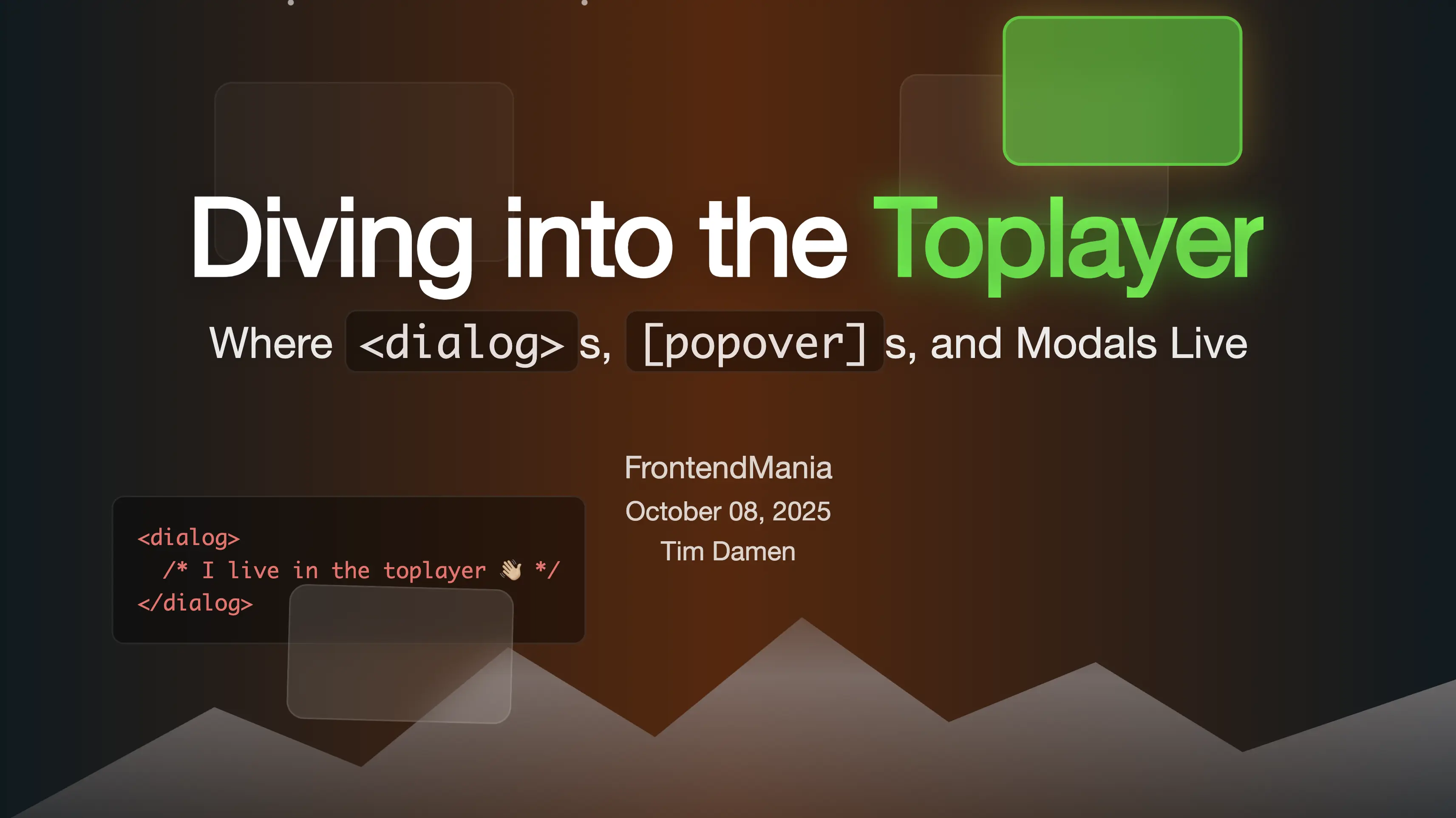 Thumbnail for Diving into the Toplayer: Where Dialogs, Popovers, and Modals Live