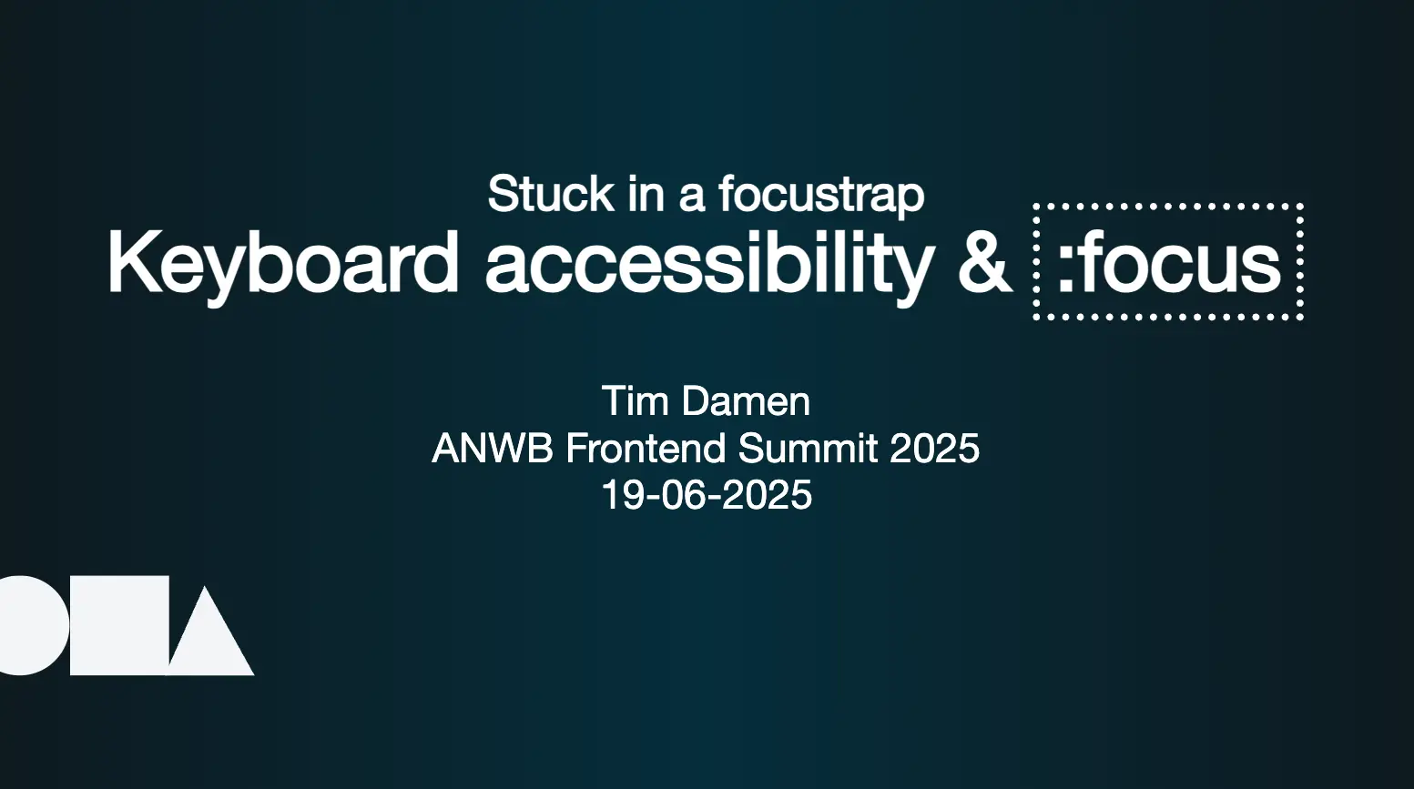 Thumbnail for Stuck in a Focustrap: Keyboard Accessibility & Focus