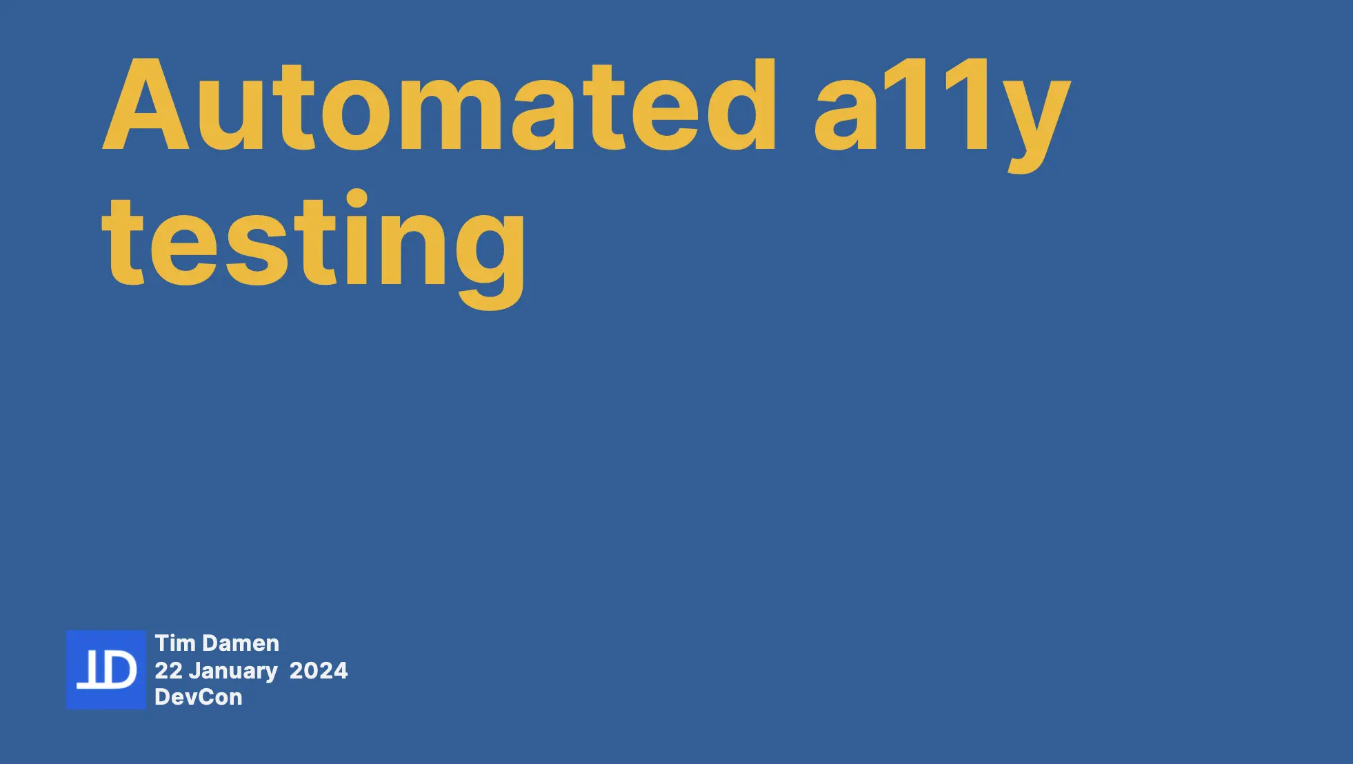 Thumbnail for Automated a11y testing