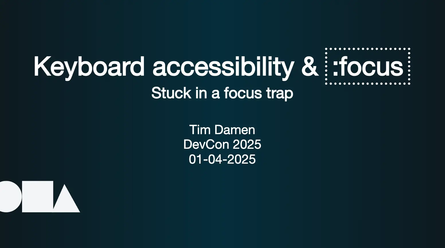 Thumbnail for Stuck in a Focustrap: Keyboard Accessibility & Focus