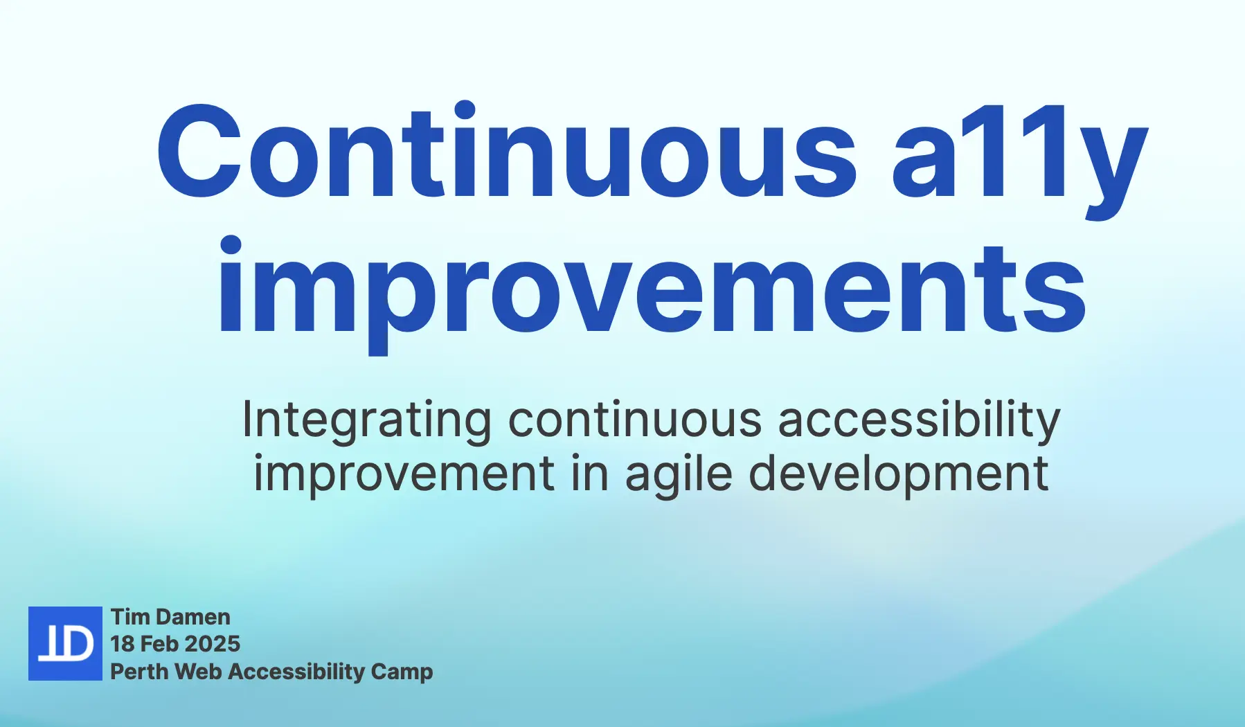 Thumbnail for Continuous a11y improvements