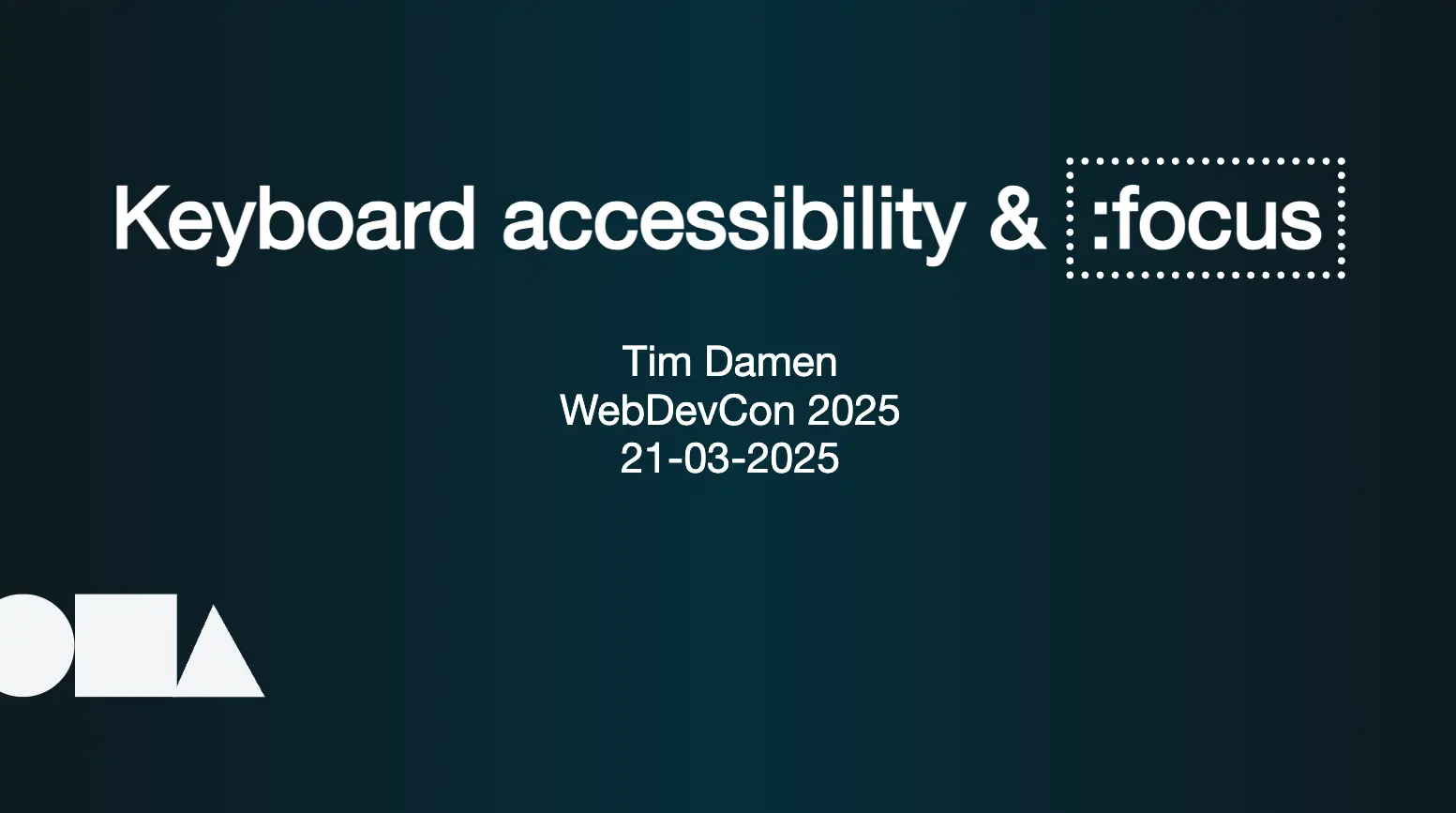 Thumbnail for Stuck in a Focustrap: Keyboard Accessibility & Focus